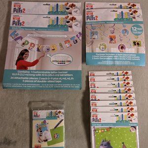Pets 2 Party Supply Bundle (Brand New)
